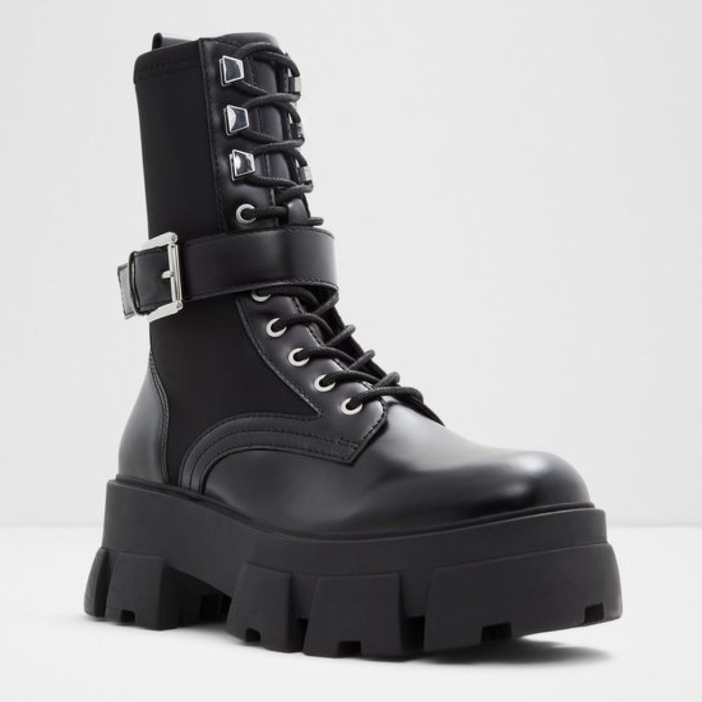 NWOB Aldo Grandleap Platform Combat Boot